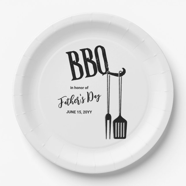 BBQ Backyard Party Paper Plate (Front)