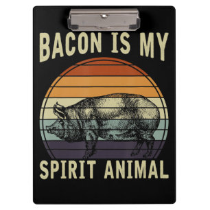 BBQ   Bacon Is My Spirit Animal BBQ Clipboard