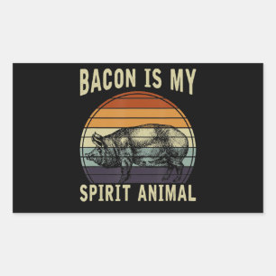 BBQ Bacon Is My Spirit Animal BBQ Rectangular Sticker