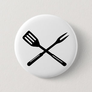 BBQ - Barbecue 6 Cm Round Badge