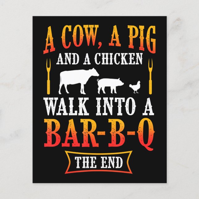 BBQ | Barbecue Bbq Joke Gift Grill Master Chef Flyer (Front)