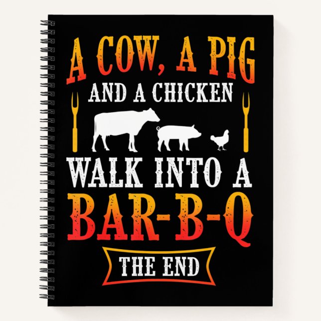 BBQ | Barbecue Bbq Joke Gift Grill Master Chef Notebook (Front)