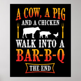 BBQ Barbecue Bbq Joke Gift Grill Master Chef Poster