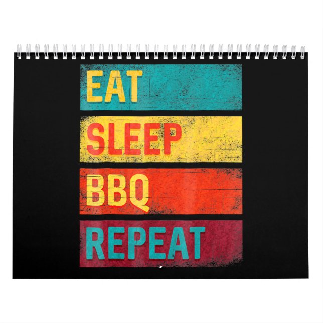 BBQ | Barbecue Grilling Gift eat sleep BBQ Calendar (Cover)