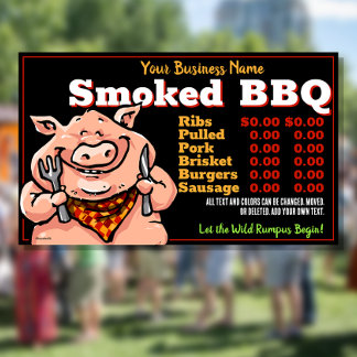 BBQ.Barbeque Menu.Pig Roast.Grill.Food Truck Banner