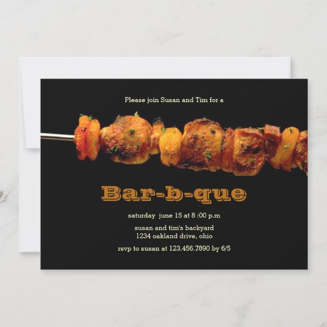 BBQ/Barbeque Party Invitation (Front)
