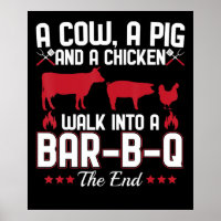 BBQ | BBQ Dad Joke A Cow A Pig And A Chicken
