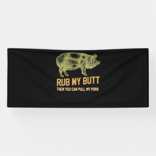 BBQ BBQ Grill Pig Funny Pork Id Smoke That Roast Banner