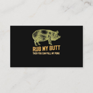 BBQ | BBQ Grill Pig Funny Pork Id Smoke That Roast Business Card