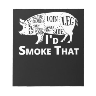 BBQ BBQ Grill Pig Pork Id Smoke That Gift Men Notepad