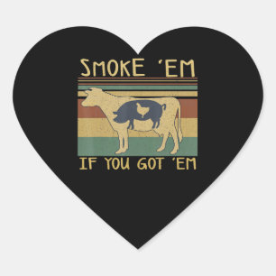BBQ   BBQ Grilling Funny Meat Smoker Foodie Lover Heart Sticker
