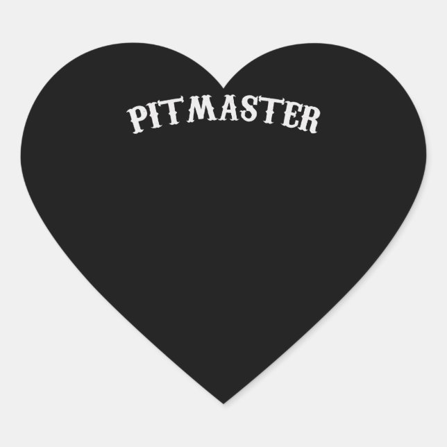 BBQ | BBQ Pitmaster Chef Dad Fars Day Heart Sticker (Front)