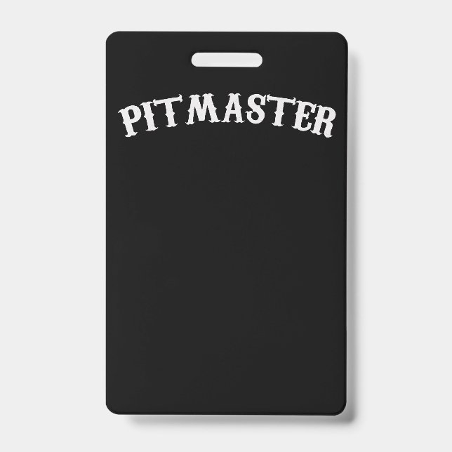 BBQ | BBQ Pitmaster Chef Dad Fars Day ID Badge (Front)