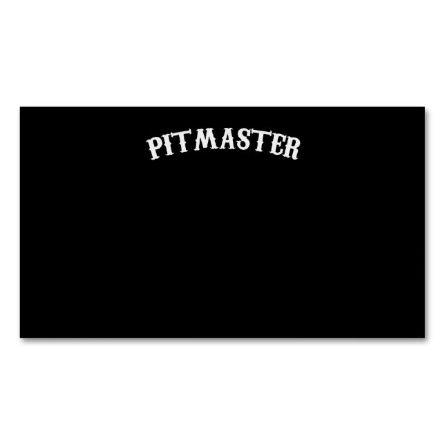 BBQ | BBQ Pitmaster Chef Dad Fars Day Magnetic Business Card (Front)