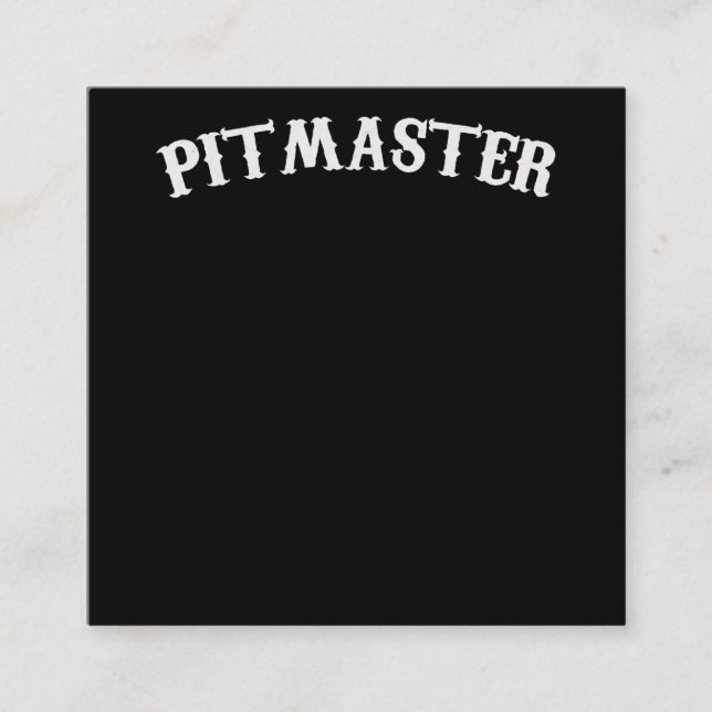 BBQ | BBQ Pitmaster Chef Dad Fars Day Square Business Card (Front)