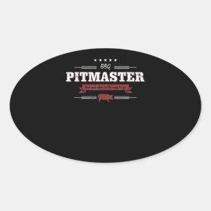 BBQ BBQ Pitmaster Low And Slow Is Way To Funny Oval Sticker