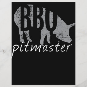 BBQ BBQ Pitmaster Pig Grilling Grill Fars Day Flyer