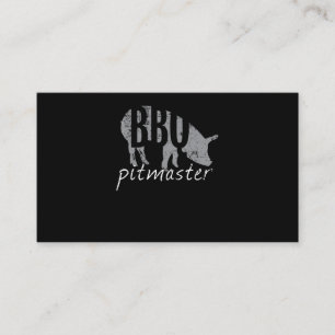 BBQ BBQ Pitmaster Pig Grilling Grill Fars Day Loyalty Card