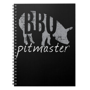 BBQ   BBQ Pitmaster Pig Grilling Grill Fars Day Notebook