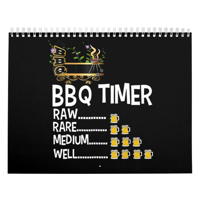 BBQ | BBQ Timer Barbecue Funny Grill Grilling Gift Calendar (Cover)