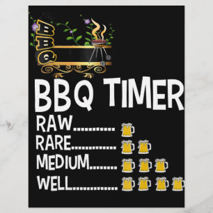 BBQ   BBQ Timer Barbecue Funny Grill Grilling Gift Flyer