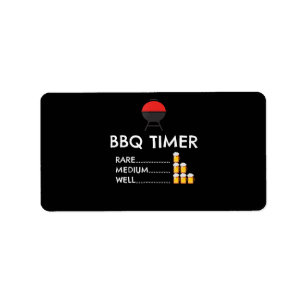 BBQ BBQ Timer Barbecue Funny Grill Grilling Gift Label