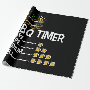 BBQ BBQ Timer Barbecue Funny Grill Grilling Gift Wrapping Paper