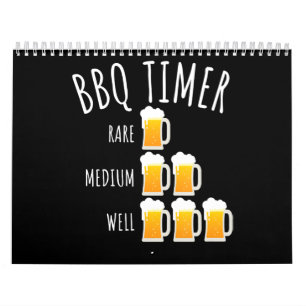BBQ   BBQ Timer Beer Drinking Funny Grilling Calendar