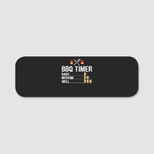 BBQ BBQ Timer Drinking Grilling Grill Beer Name Tag