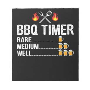 BBQ BBQ Timer Drinking Grilling Grill Beer Notepad