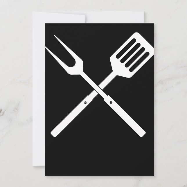 BBQ | BBQ Utensils novelty BBQ Grill Tools Holiday Card (Front)
