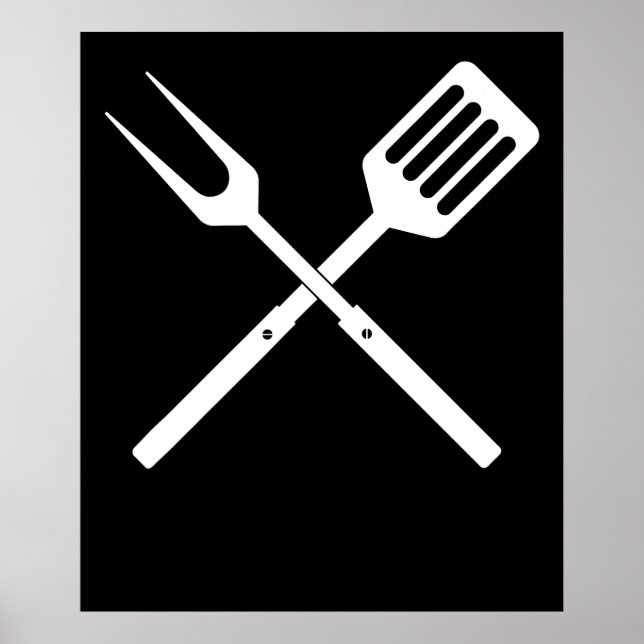 BBQ | BBQ Utensils novelty BBQ Grill Tools Poster (Front)