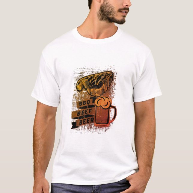 BBQ Beef Beer T-Shirt (Front)