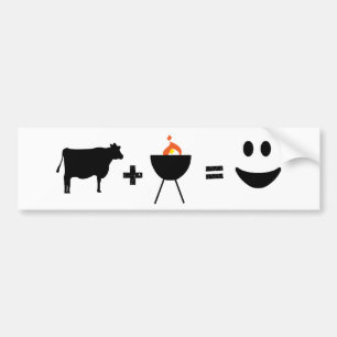 BBQ Beef Happy Bumper Sticker