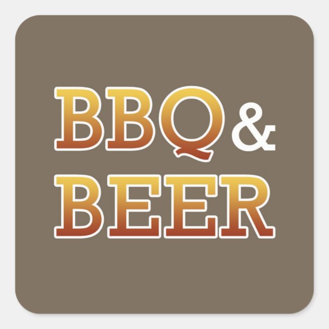 BBQ & Beer Sticker (Front)