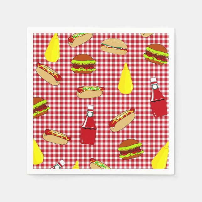 BBQ Birthday Paper Napkins (Front)