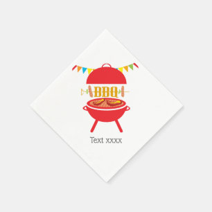 bbq birthday party, barbecue, bbq grill, napkin