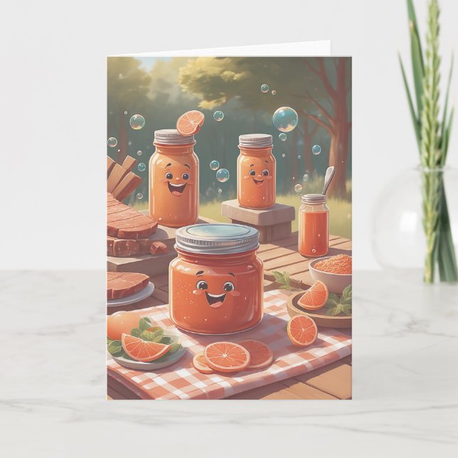 BBQ Birthday Wishes Card (Front)