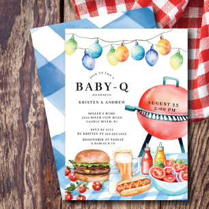 BBQ Bliss Boys Baby Shower Invitation