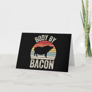 BBQ Body By Bacon Pork Barbecue BBQ Grilling Holiday Card