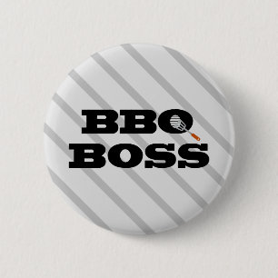 BBQ Boss 6 Cm Round Badge