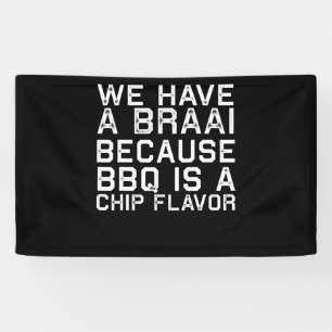 BBQ   Braai Funny South Africa Family BBQ Gift Banner