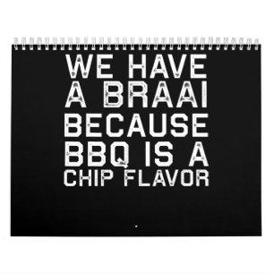 BBQ Braai Funny South Africa Family BBQ Gift Calendar