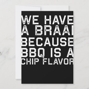 BBQ Braai Funny South Africa Family BBQ Gift Holiday Card