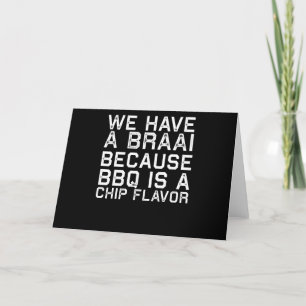 BBQ   Braai Funny South Africa Family BBQ Gift Holiday Card