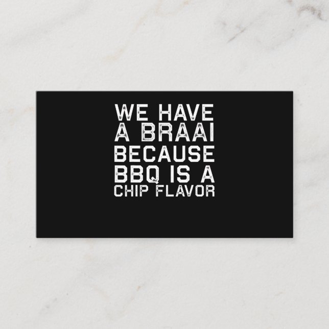 BBQ | Braai Funny South Africa Family BBQ Gift Loyalty Card (Front)