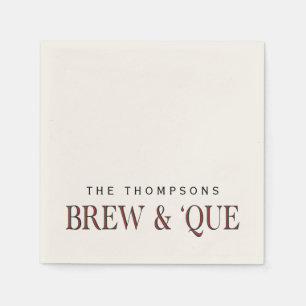 BBQ Brew & 'Que Custom Personalised Napkin