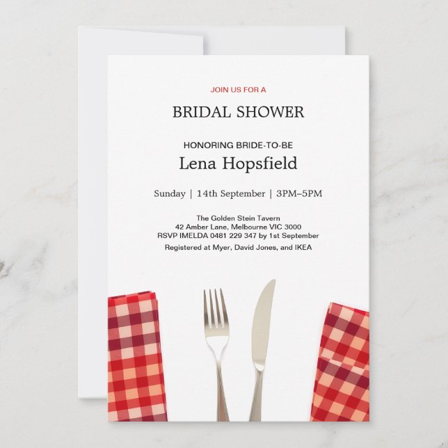 BBQ Bridal Shower Rustic Cookout Wedding Shower  Invitation (Front)