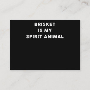 BBQ Brisket Is My Spirit Animal BBQ Gifts Business Card