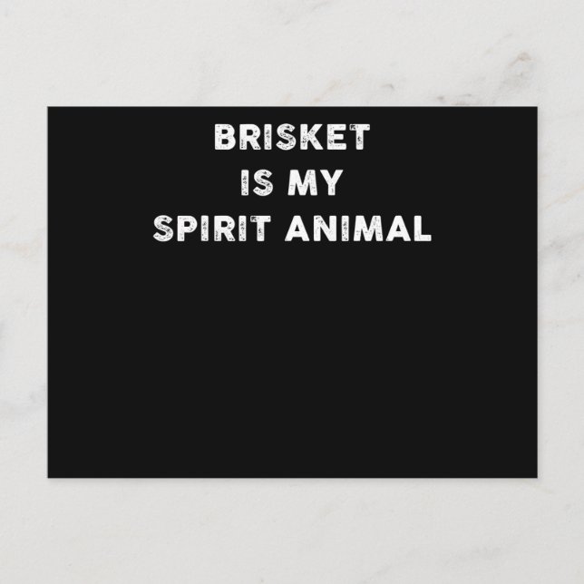 BBQ | Brisket Is My Spirit Animal BBQ Gifts Holiday Postcard (Front)
